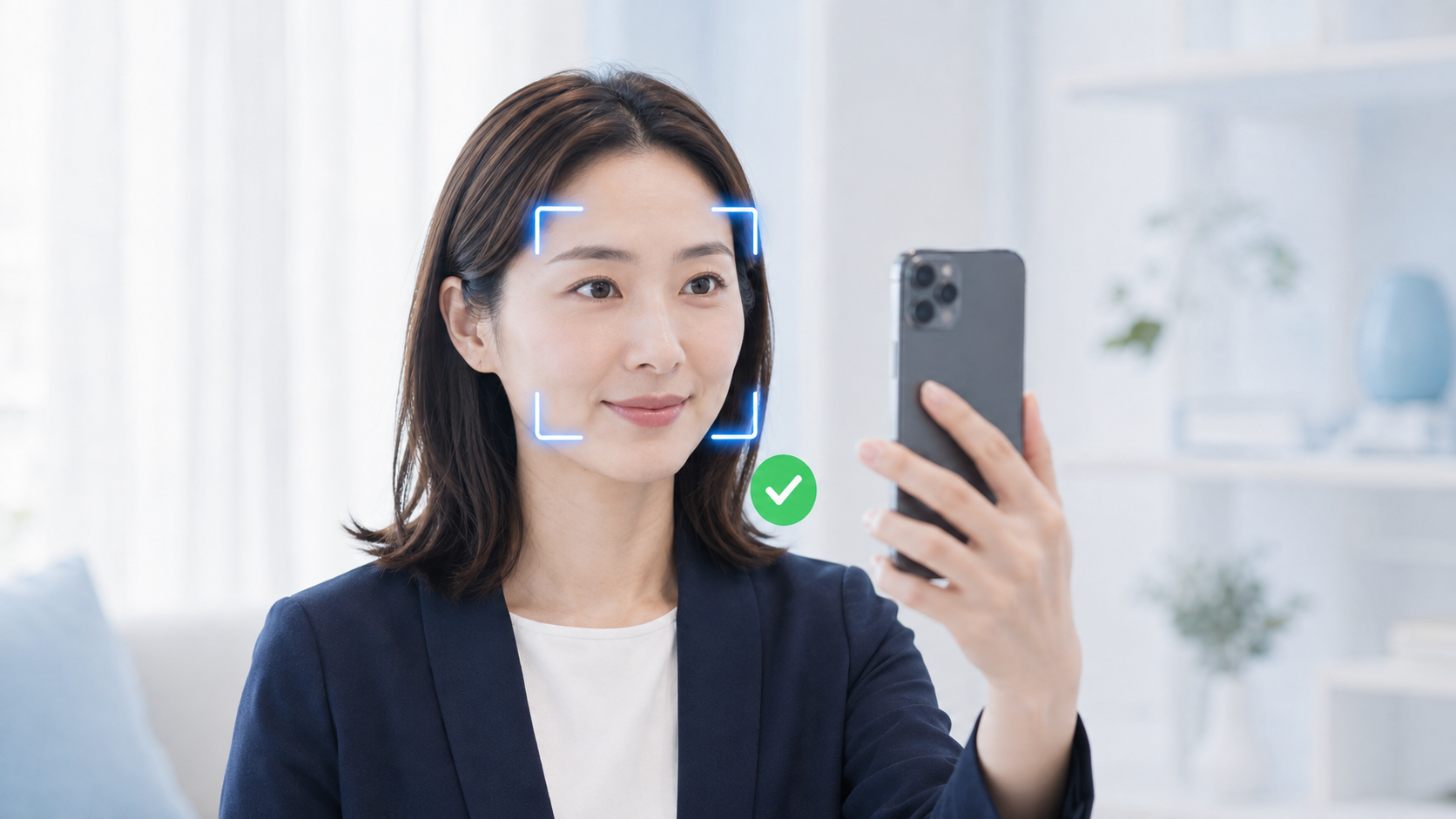 顔認証による本人確認のイメージ